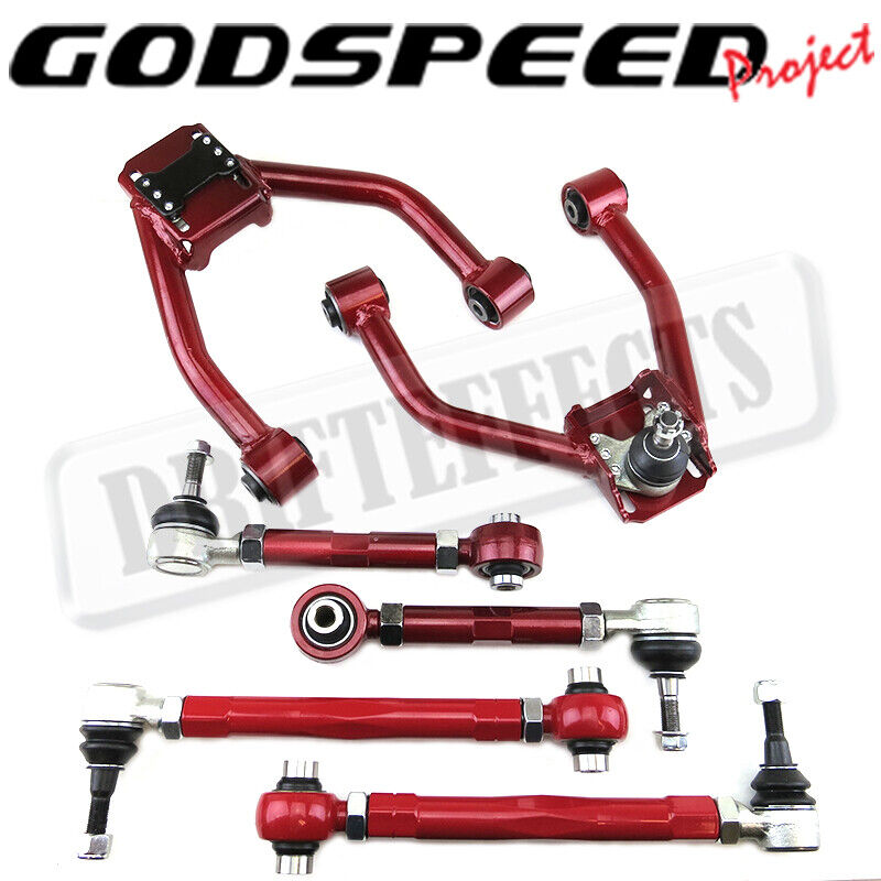 Godspeed 6-Piece Front + Rear Camber Arm + Toe Kit For Lexus IS250/IS350 2006-13