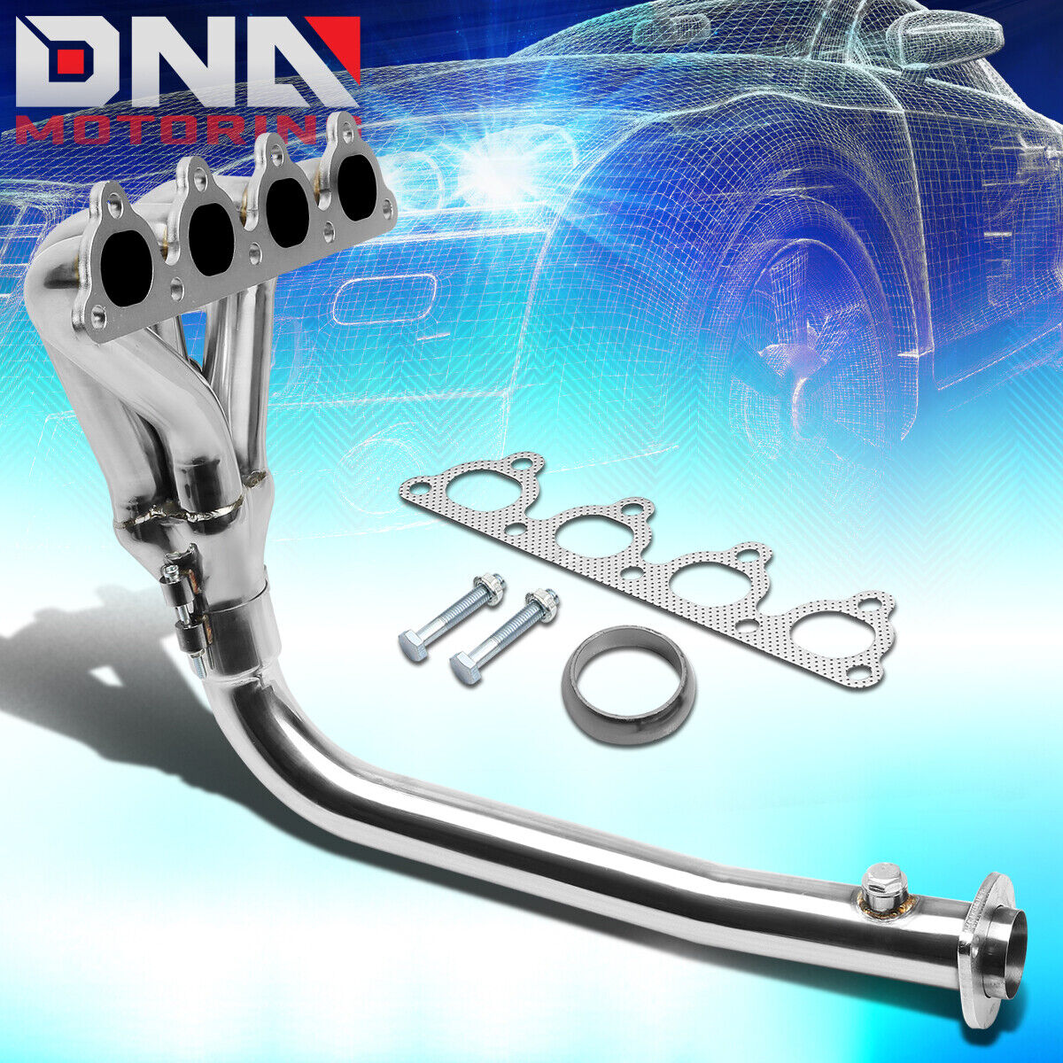 STAINLESS 4-1 HEADER FOR CIVIC/CRX/DEL SOL D-SERIES 4CYL SOHC EXHAUST/MANIFOLD