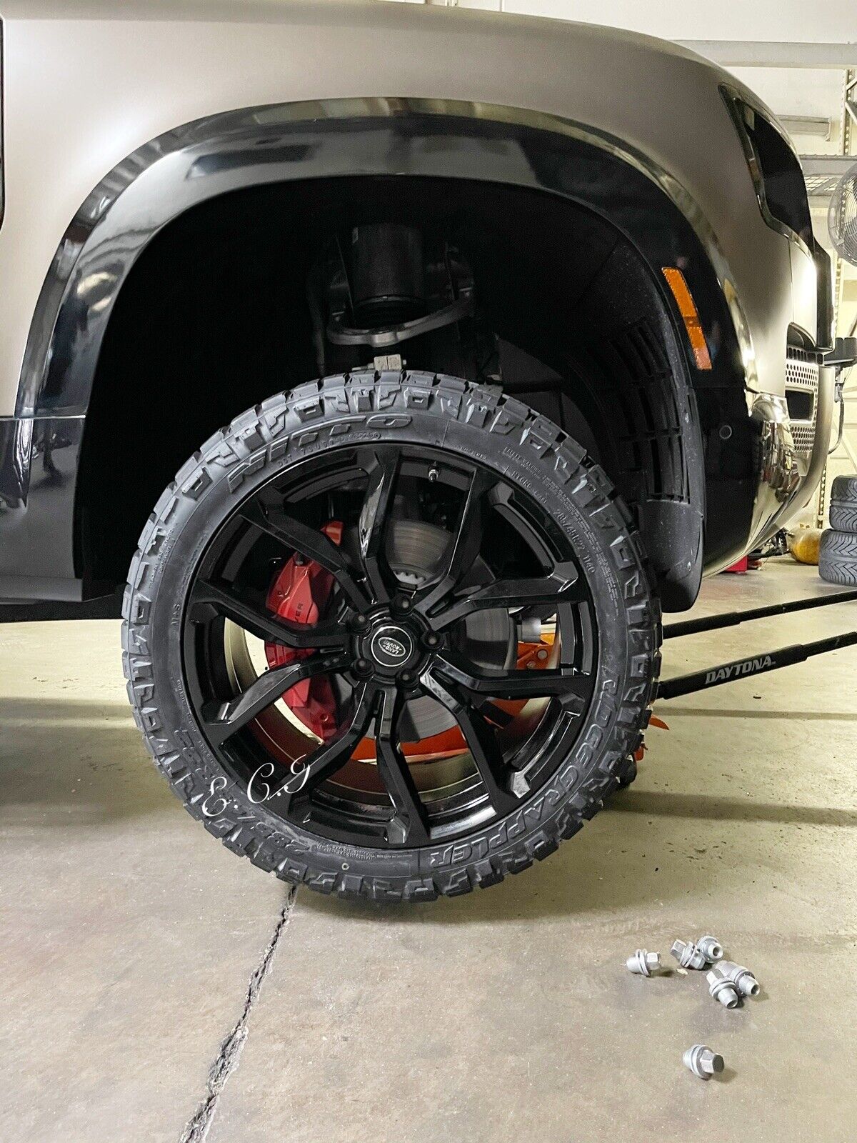 2020 2021 2022 DEFENDER L663 22 WHEEL +  OFF ROAD TIRE + THIN SPACER COMPETE SET