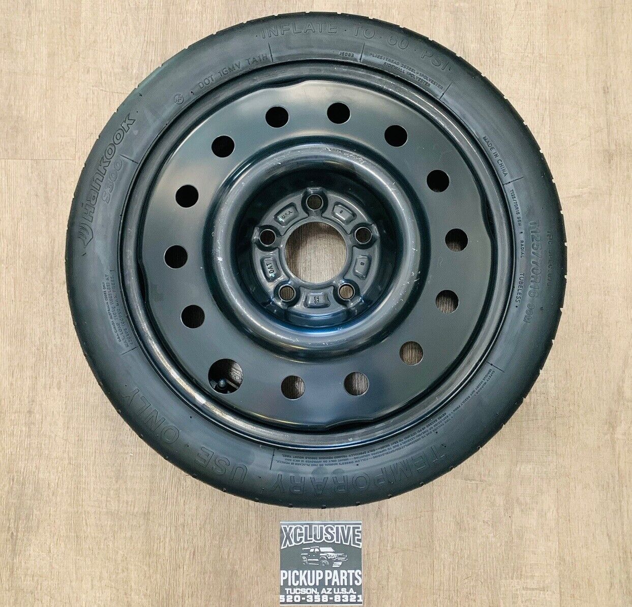 06-11 Buick Lucerne Emergency Spare Tire Compact T125/70R16 OEM-4