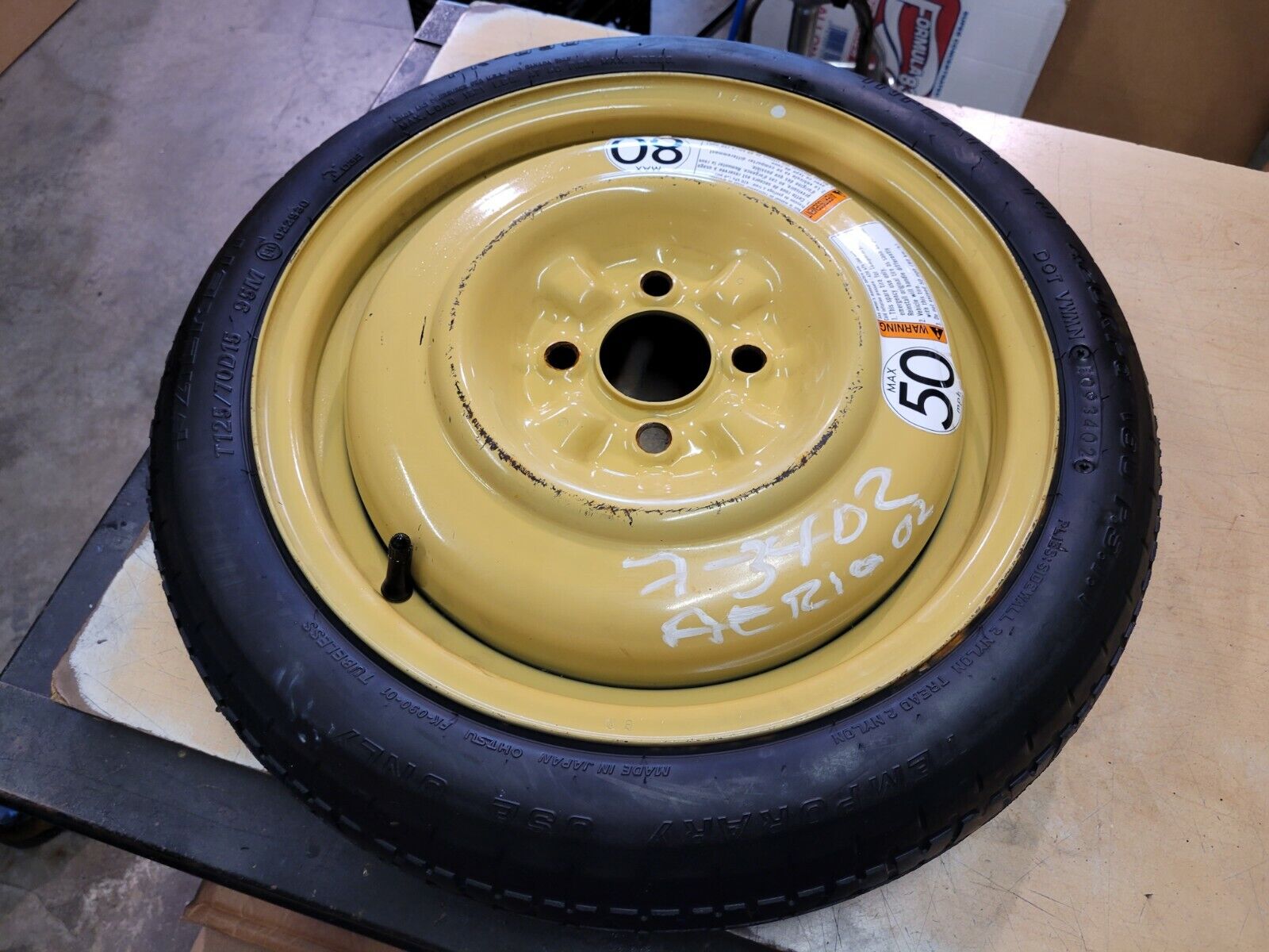 Wheel 15x4 Spare Rim  FWD Fits 02-07 SUZUKI AERIO Tire 125/70/15 15