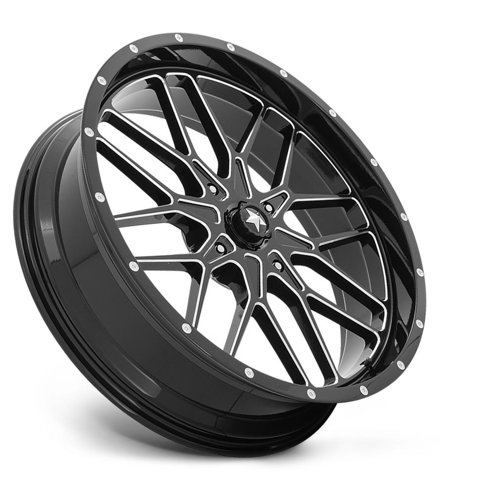 MSA M45 Portal Wheel | Gloss Black Milled | Polaris 4x156 | MSA Wheels