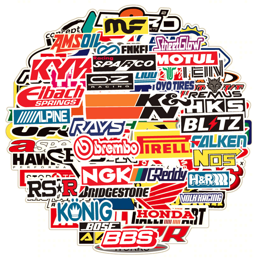 Mixed Stickers Motocross Motorcycle Car ATV Racing Bike Helmet Decals 100X-Multi