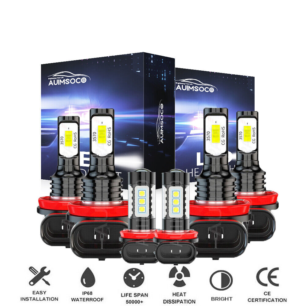 For Nissan Altima 2007-2018 Combo LED Headlight High Low + Fog light bulbs Kit