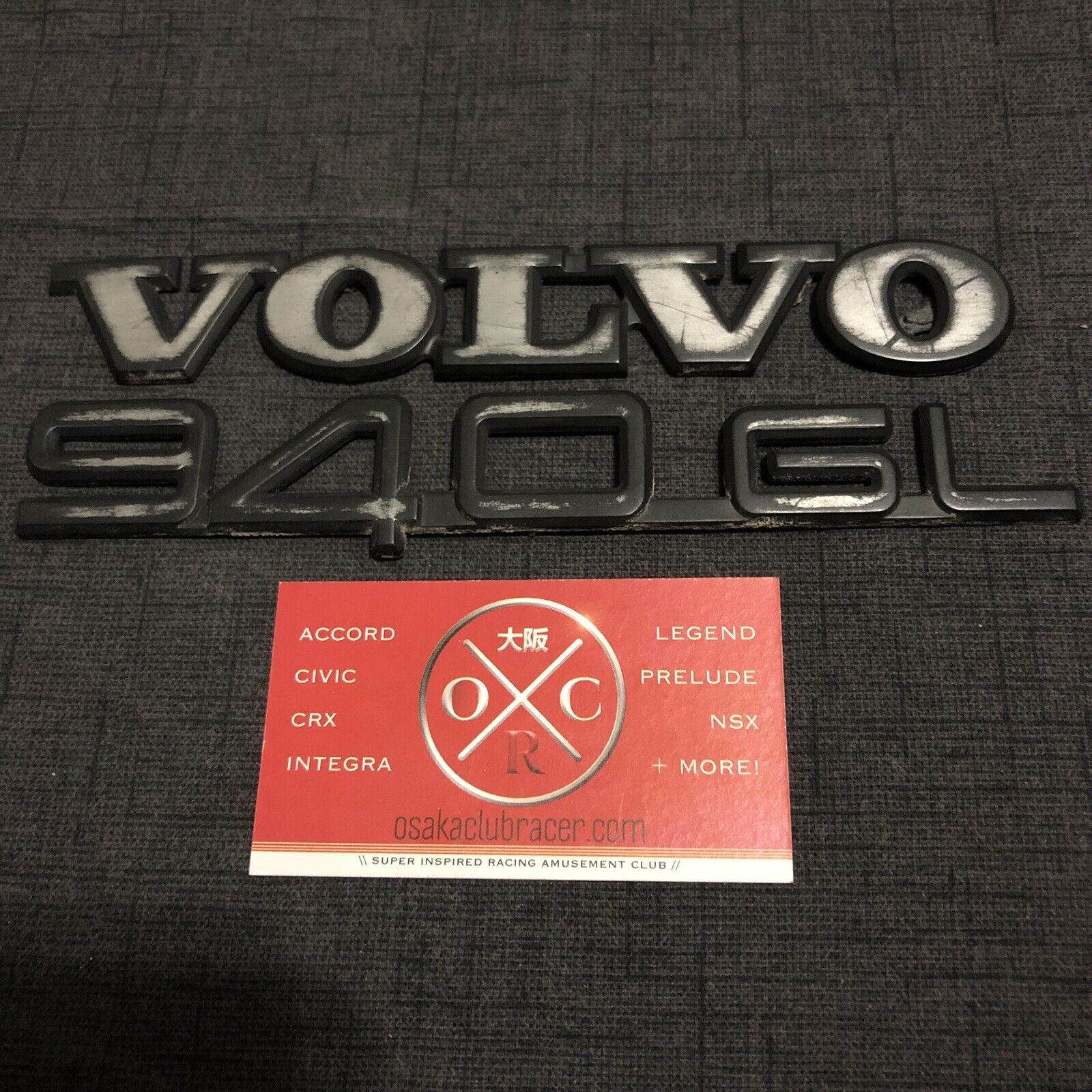 91-98 Volvo 940GL OEM Rear Emblem Genuine Badges USDM 92 93 94 95 96 97 Logo