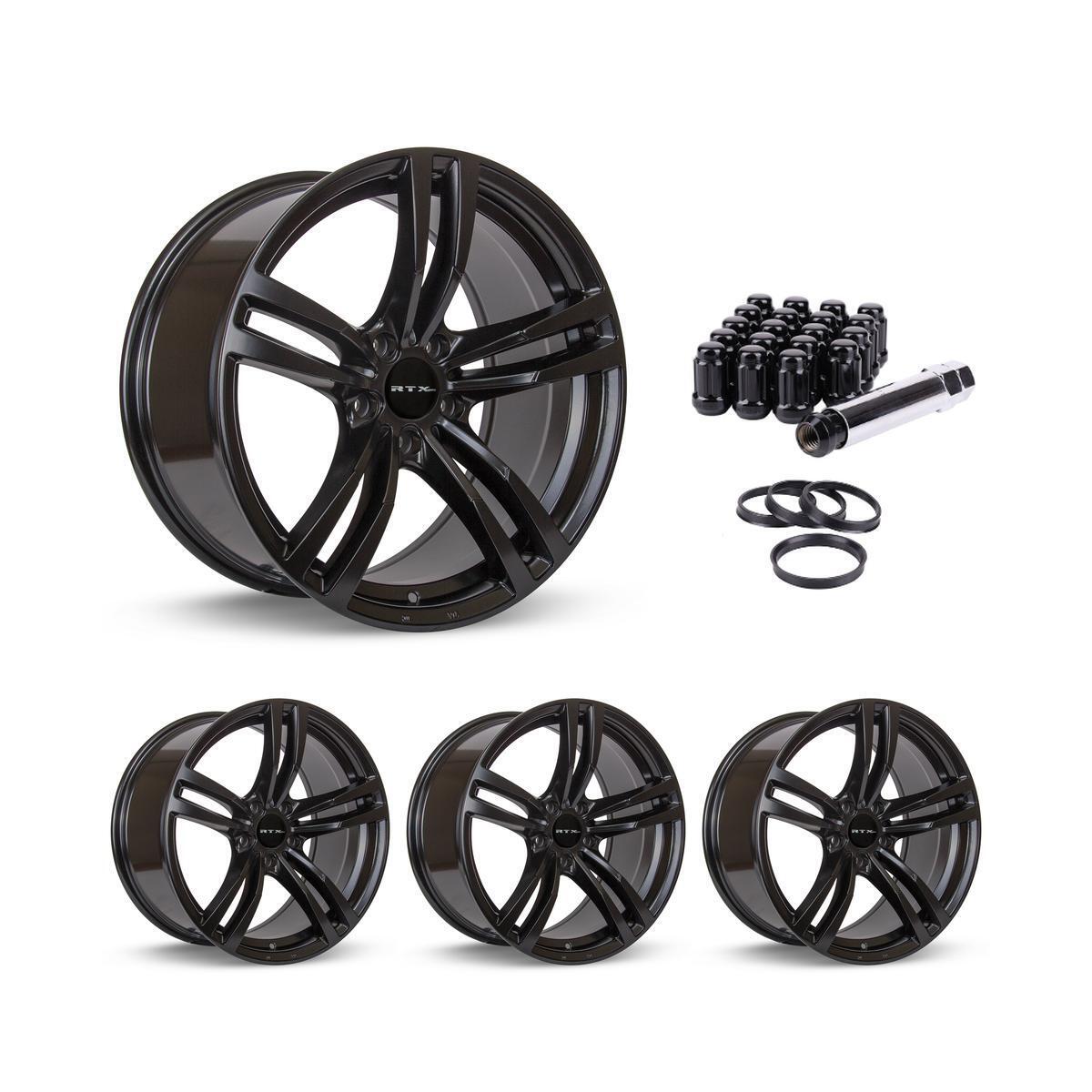 Wheel Rims Set with Black Lug Nuts Kit for 06-11 Mercedes-Benz B200 P841888 17 i