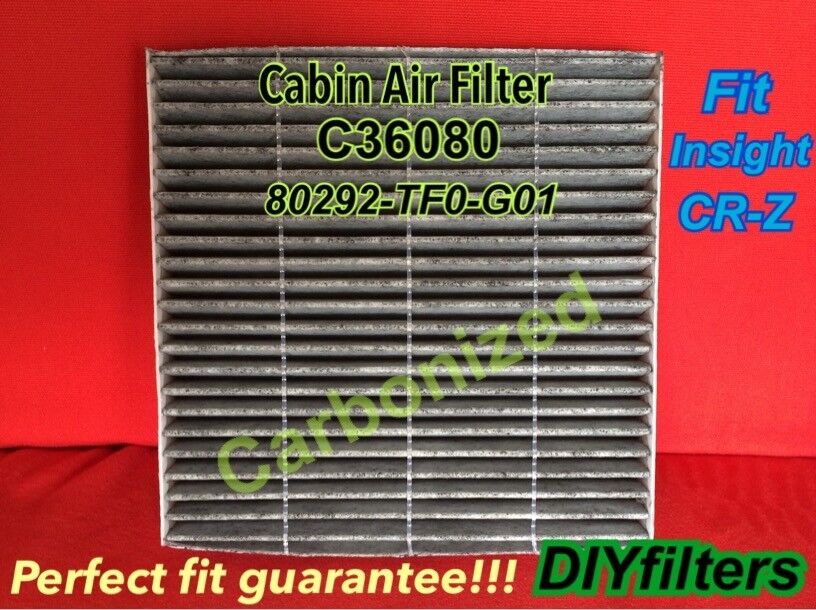 C36080 CARBONIZED CABIN AIR FILTER Fit Insight 2010 - 2021 CF11182 800143P