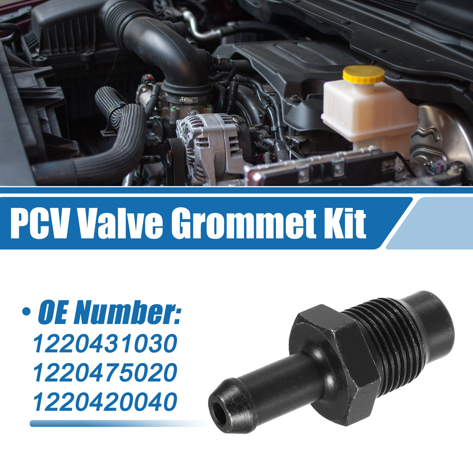 PCV Valve Exhaust Valve Fittings No.1220431030/1220475020 for Toyota Black