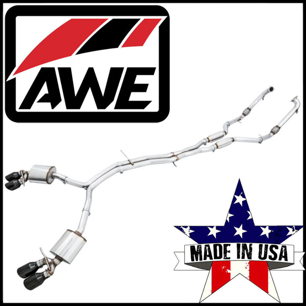 AWE Touring Edition Cat-Back Exhaust System fits 18-24 Audi S4 Sedan 3.0L V6 AWD