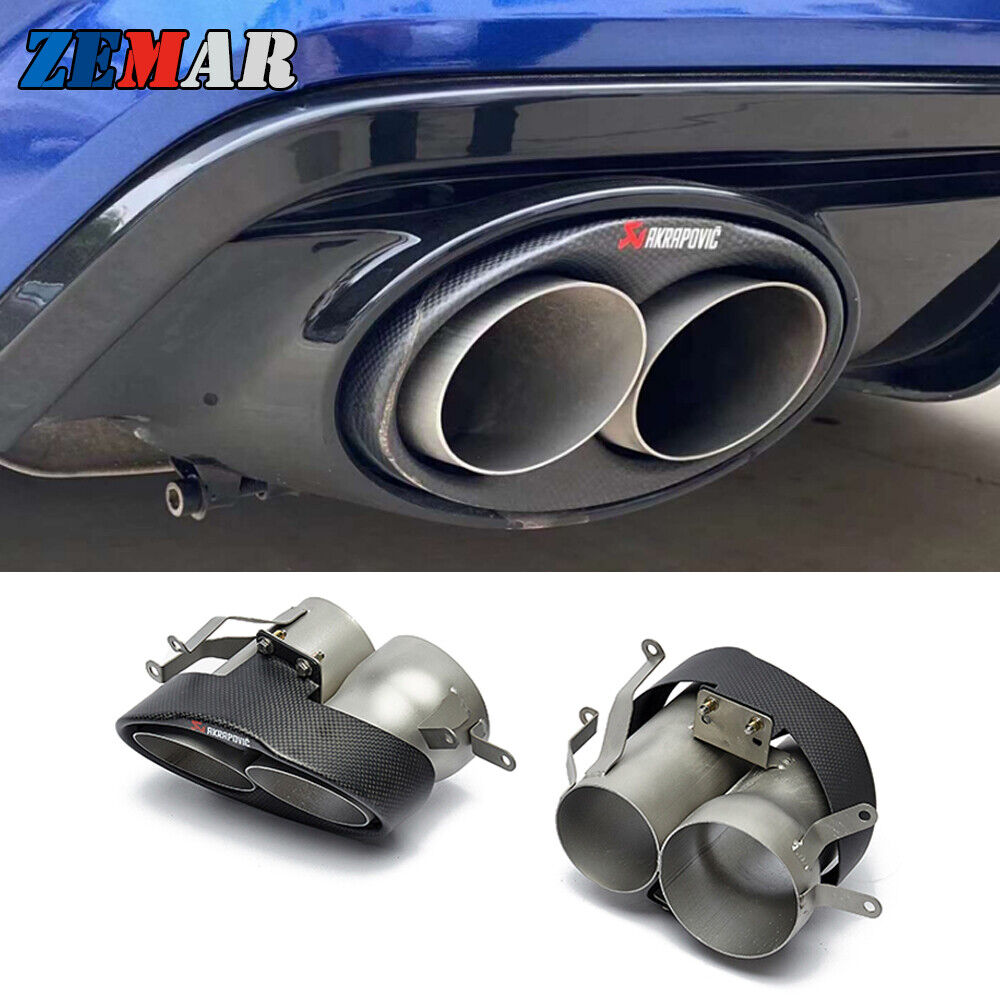 For Audi RS7 RS6 RS5 RS4 RS3 Car Akrapovic Exhaust Tip Carbon Fiber Muffler Pipe
