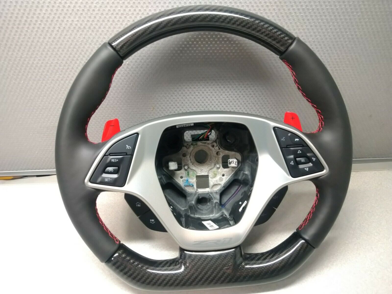 2019 C7 Corvette ZR1 Carbon Steering Wheel Red Stitching 84452662