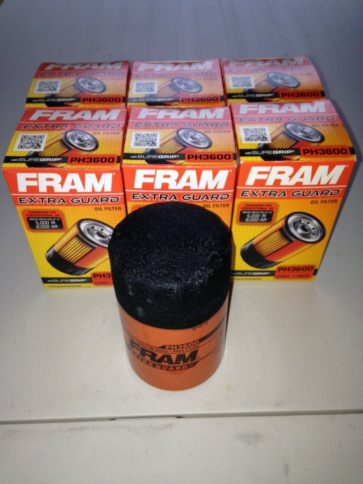 SIX(6) Fram PH3600 Oil Filter CASE fits PFL400A PH400 51516 1516 LF134 L20195 