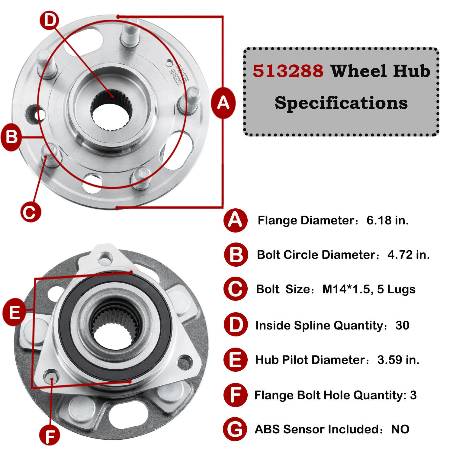 1x Front or Rear Wheel Hub Bearing fit Buick Regal LaCrosse Allure Cadillac CTS