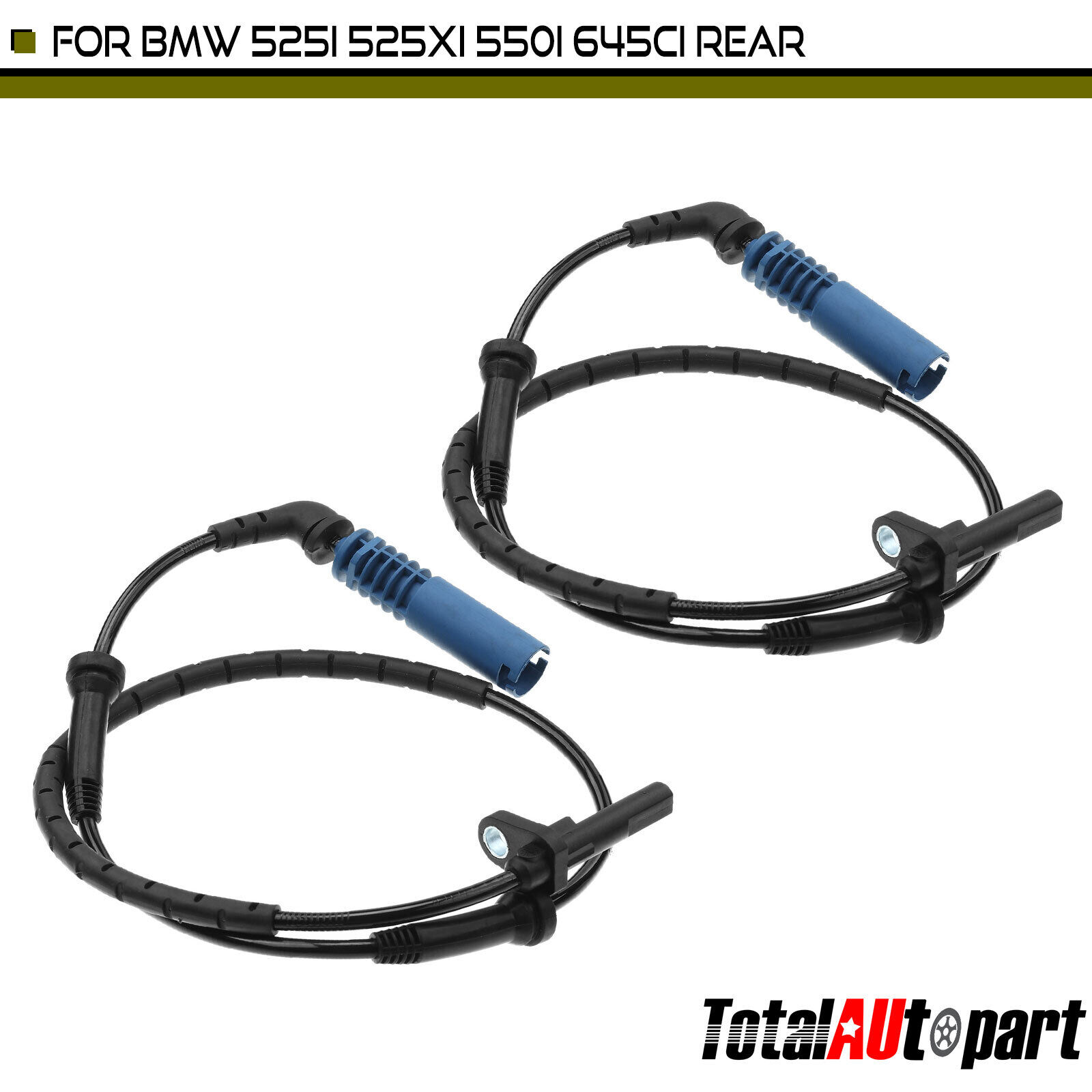 2x ABS Wheel Speed Sensor for BMW 525i 04-07 525xi 530i 535i 645Ci 650Ci Rear