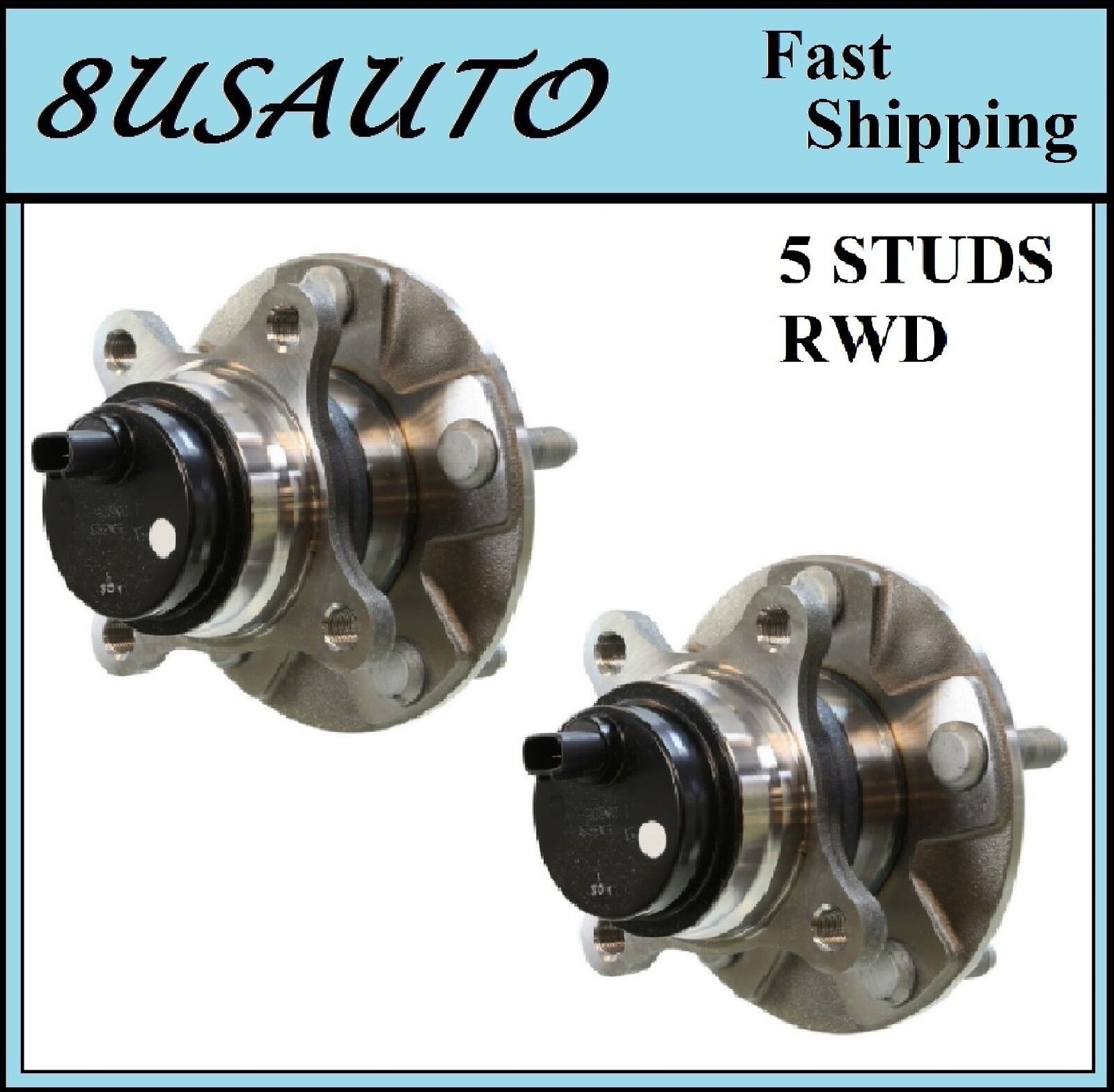 Front Wheel Hub Bearing Assembly Fit 06-15 LEXUS GS300/IS250/GS350/...RWD (PAIR)