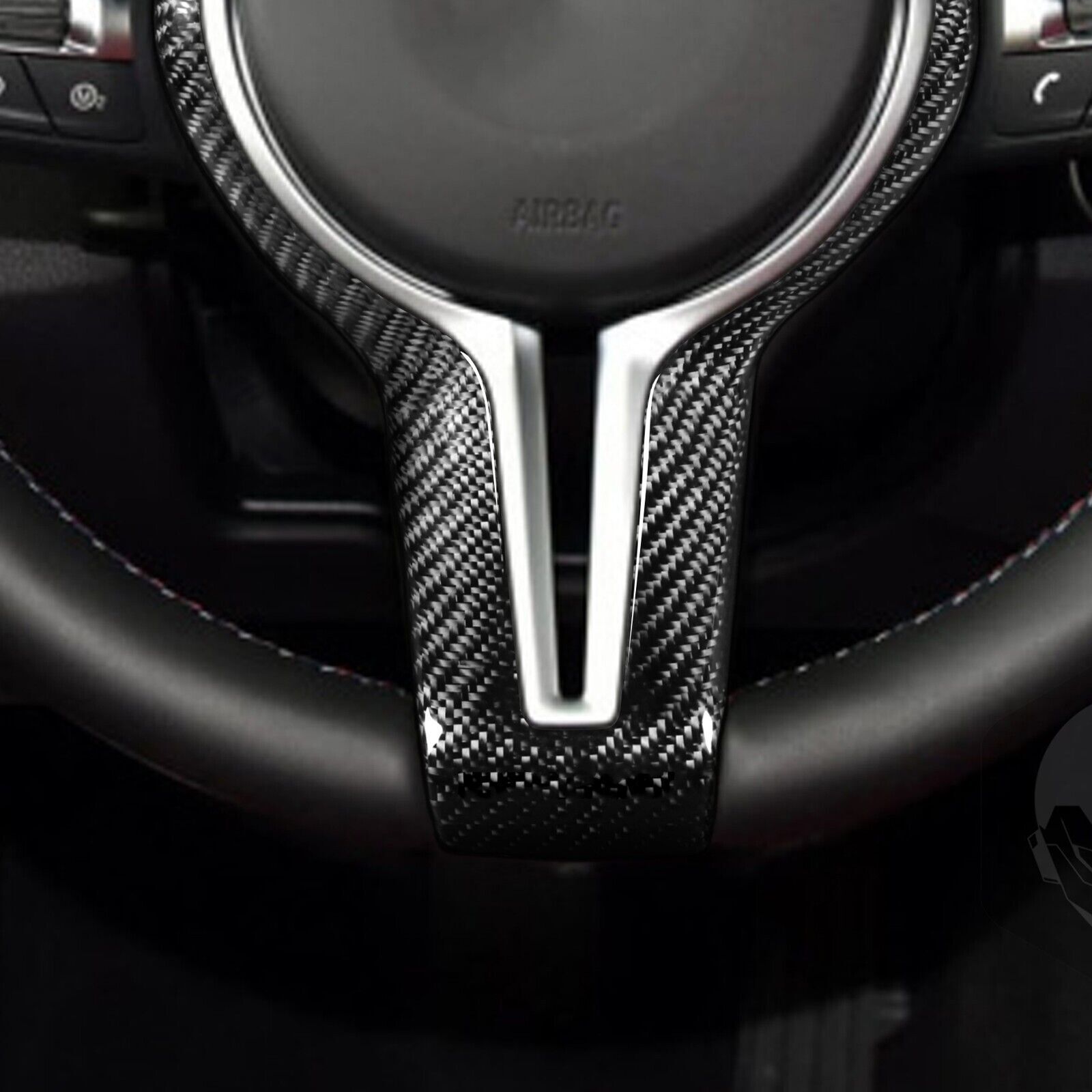 For BMW M2 M3 M4 M5 M6 X5M F10 F30 Real Carbon Fiber Steering Wheel Trim Replace