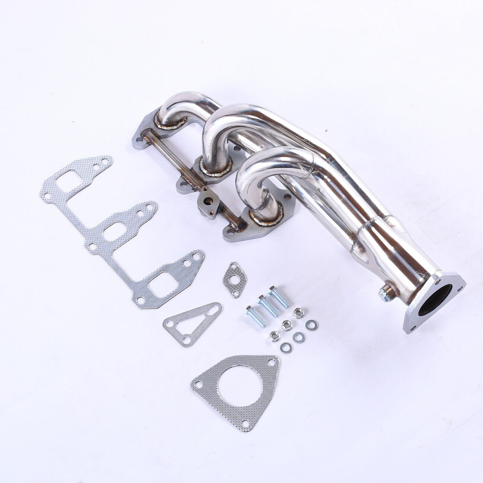 New Stainless Steel Polished Exhaust Header For MAZDA-RX8 SE3P 1.3L 03-10 