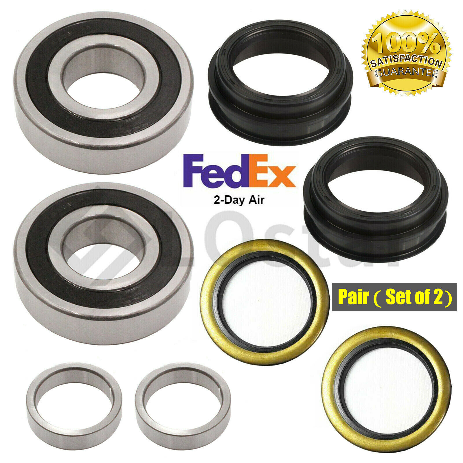 Pair(2) Rear Wheel Bearings Fits for Toyota 4Runner Tacoma T100 Pickup With Seal