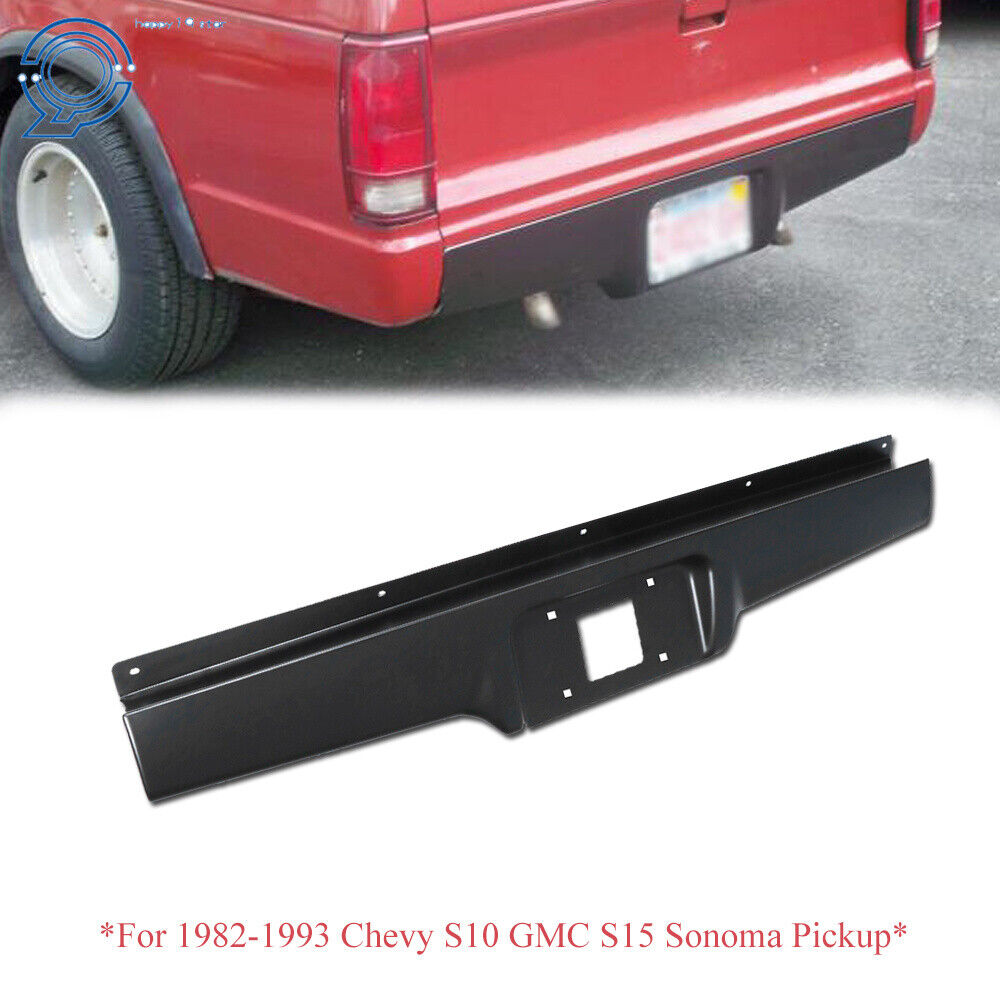 Rear Bumper Roll Pan For 1982-1993 Chevy S10 Pickup W/License Plate Provision