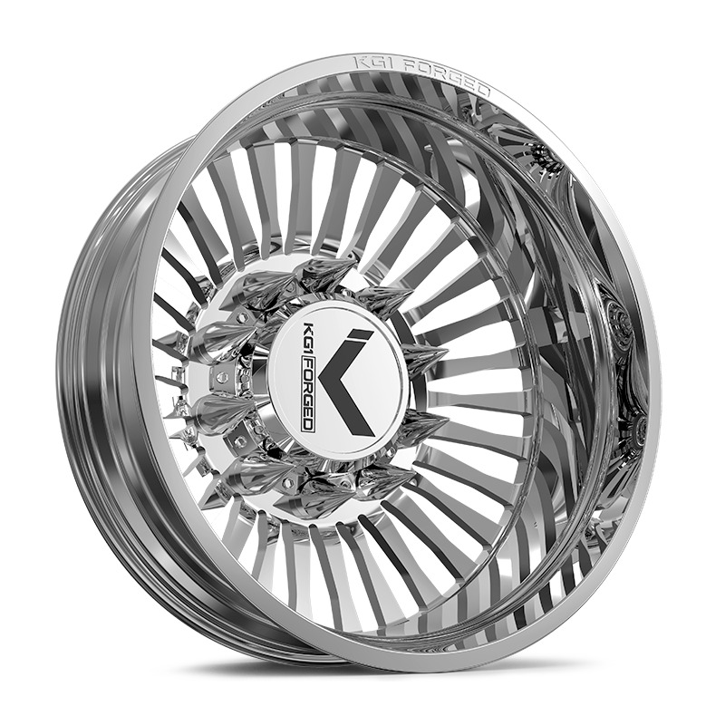 22x8.25 KG1 Forged KD051 Vegas Polished DUALLY REAR Wheel 10x285 (145mm)