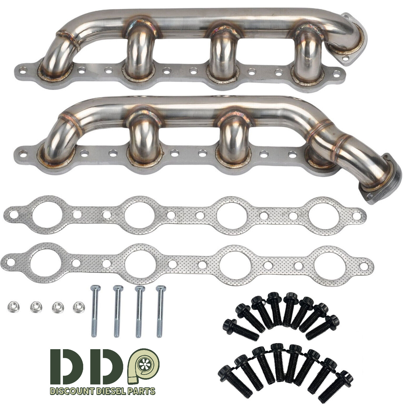 Stainless Steel Headers Manifolds For Ford Powerstroke F250 F350 F450 7.3L 99-03
