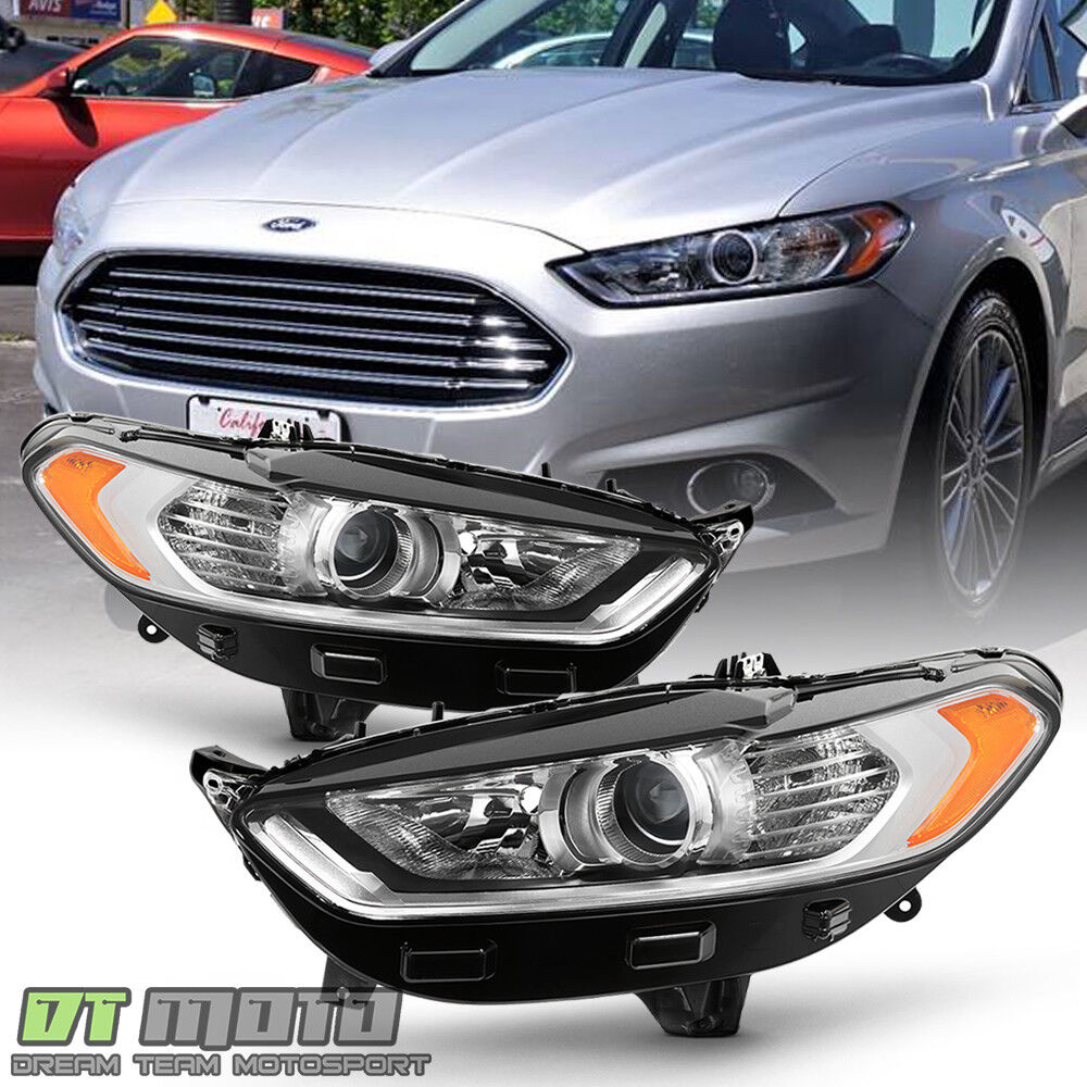 2013 2014 215 2016 Ford Fusion Headlights Lights Lamps Pair set Left+Right 13-16