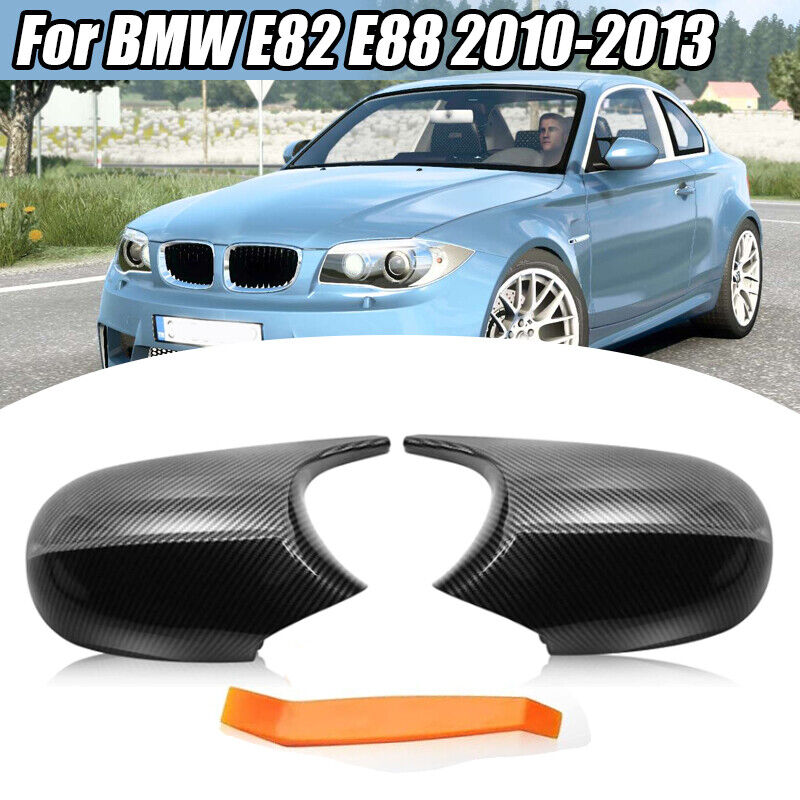 Carbon Fiber M3 Style Side Mirror Cover Cap For BMW E82 E88 2010-2013 128i 135i