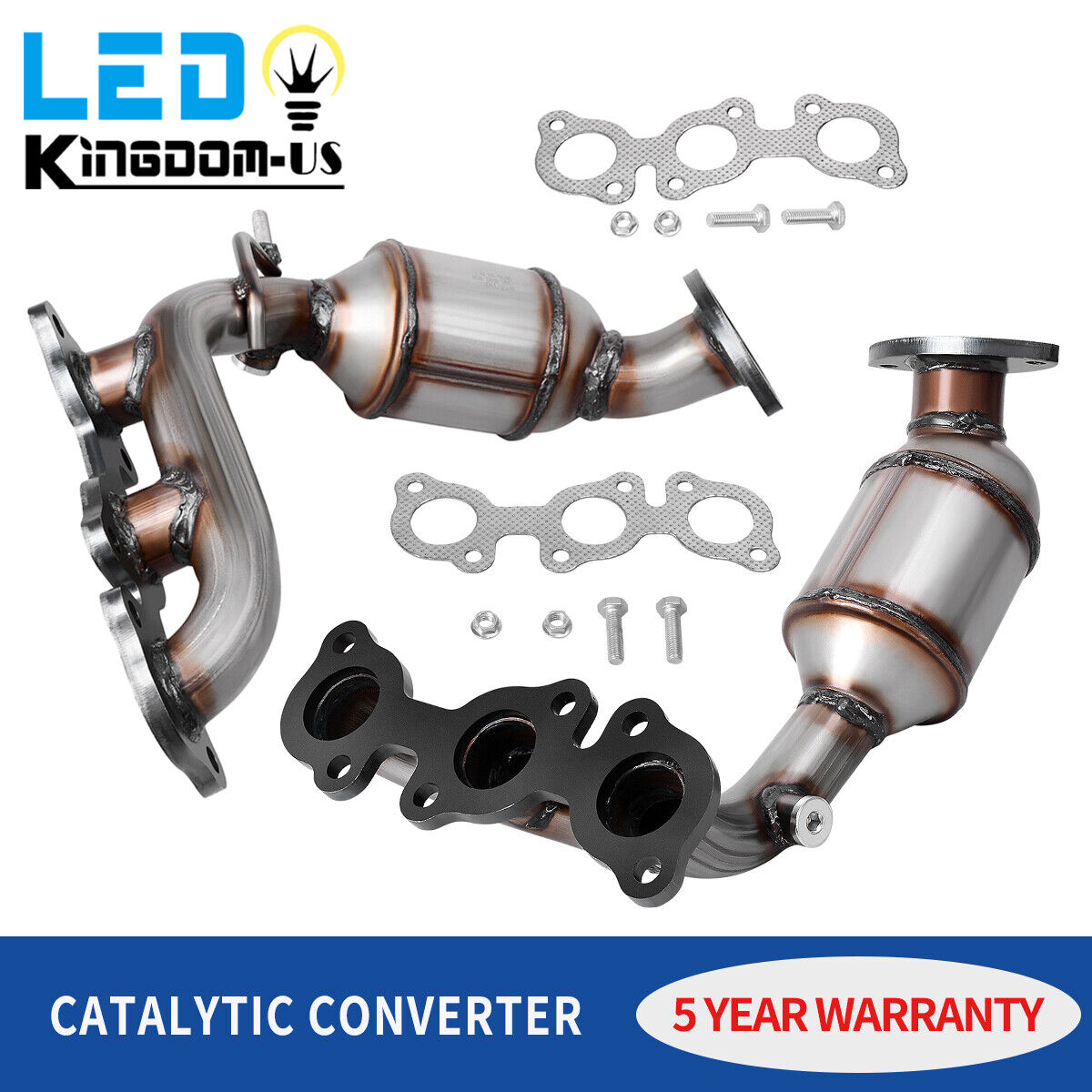 Fits 04-06 Toyota Sienna 3.3L Manifold Bank1& BANK2 Catalytic Converter FWD ONLY