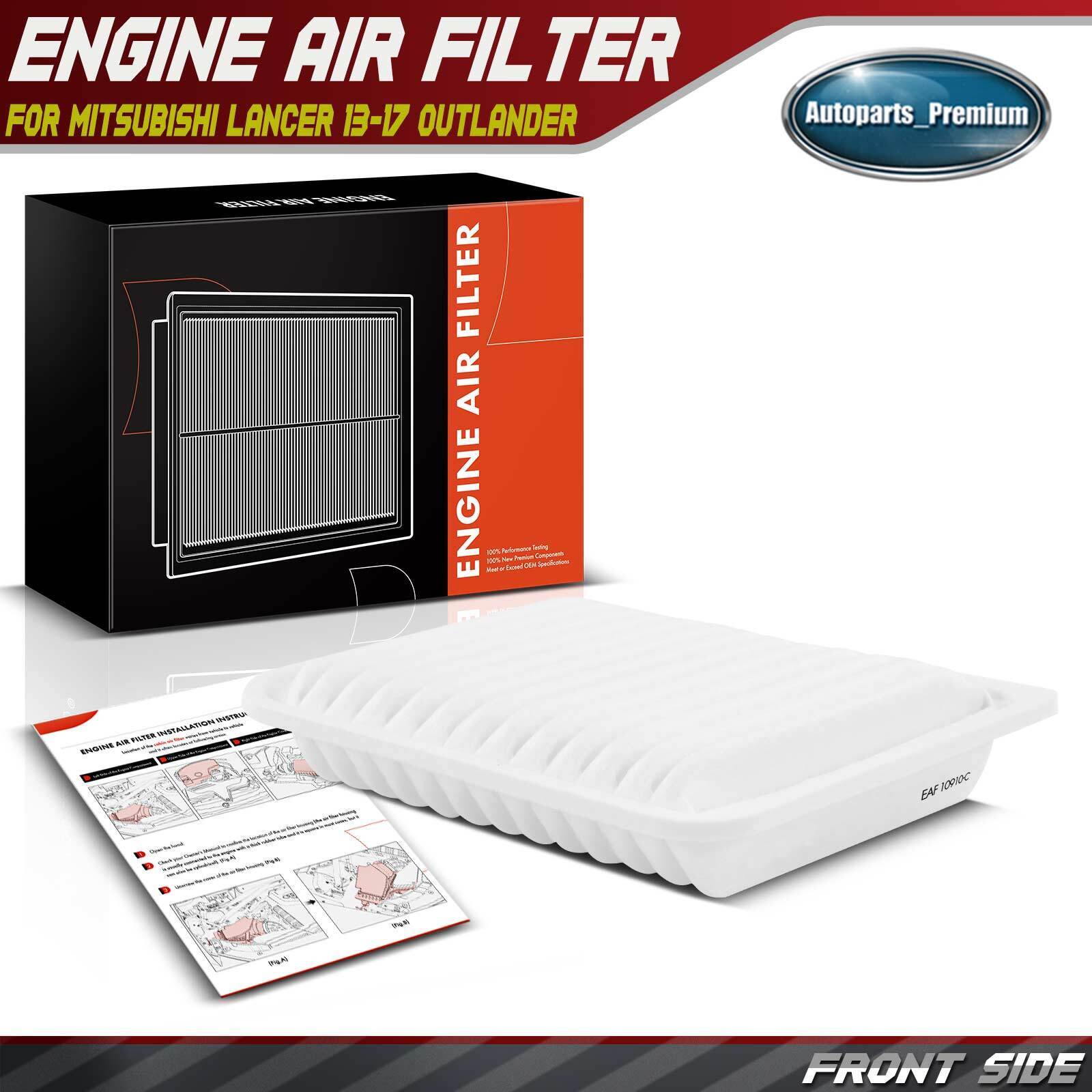 Front Engine Air Filter for Mitsubishi Lancer 2013-2017 Outlander Sport RVR GAS