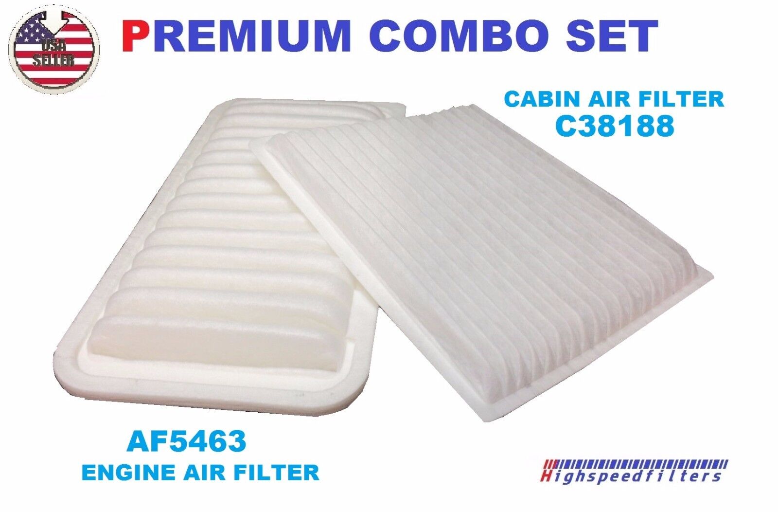 COMBO Air Filter & CABIN Air Filter For 2009 2010 SCION tC AF5463 & C38188 