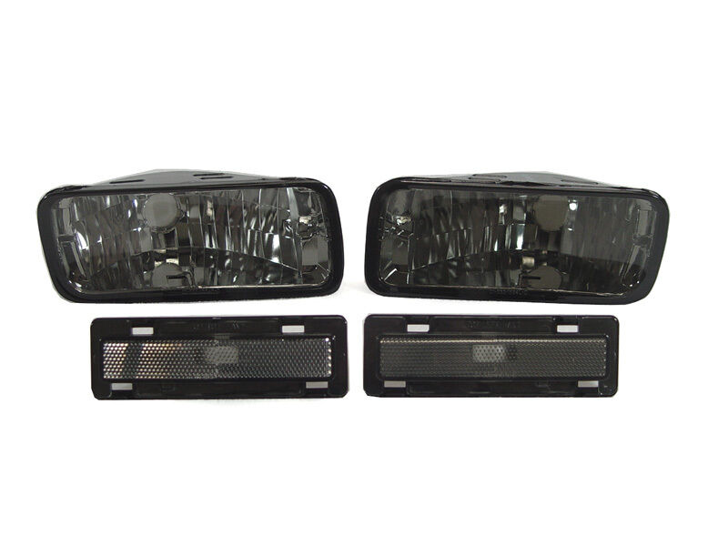 Smoke Bumper Signal + Side Marker Lights Lamps For 85-92 Chevrolet Chevy Camaro