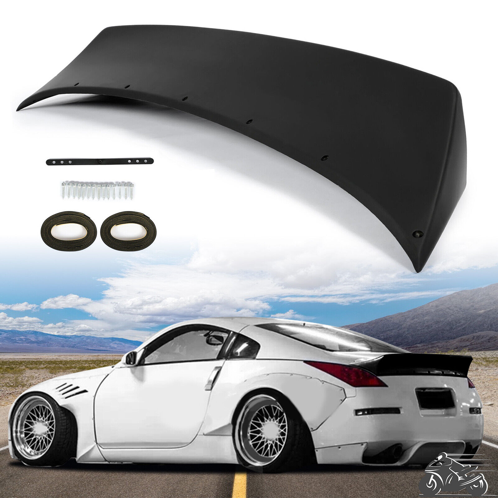 For 2003-2008 Nissan 350Z Rear Trunk Spoiler Wing Ducktail Lip Painted