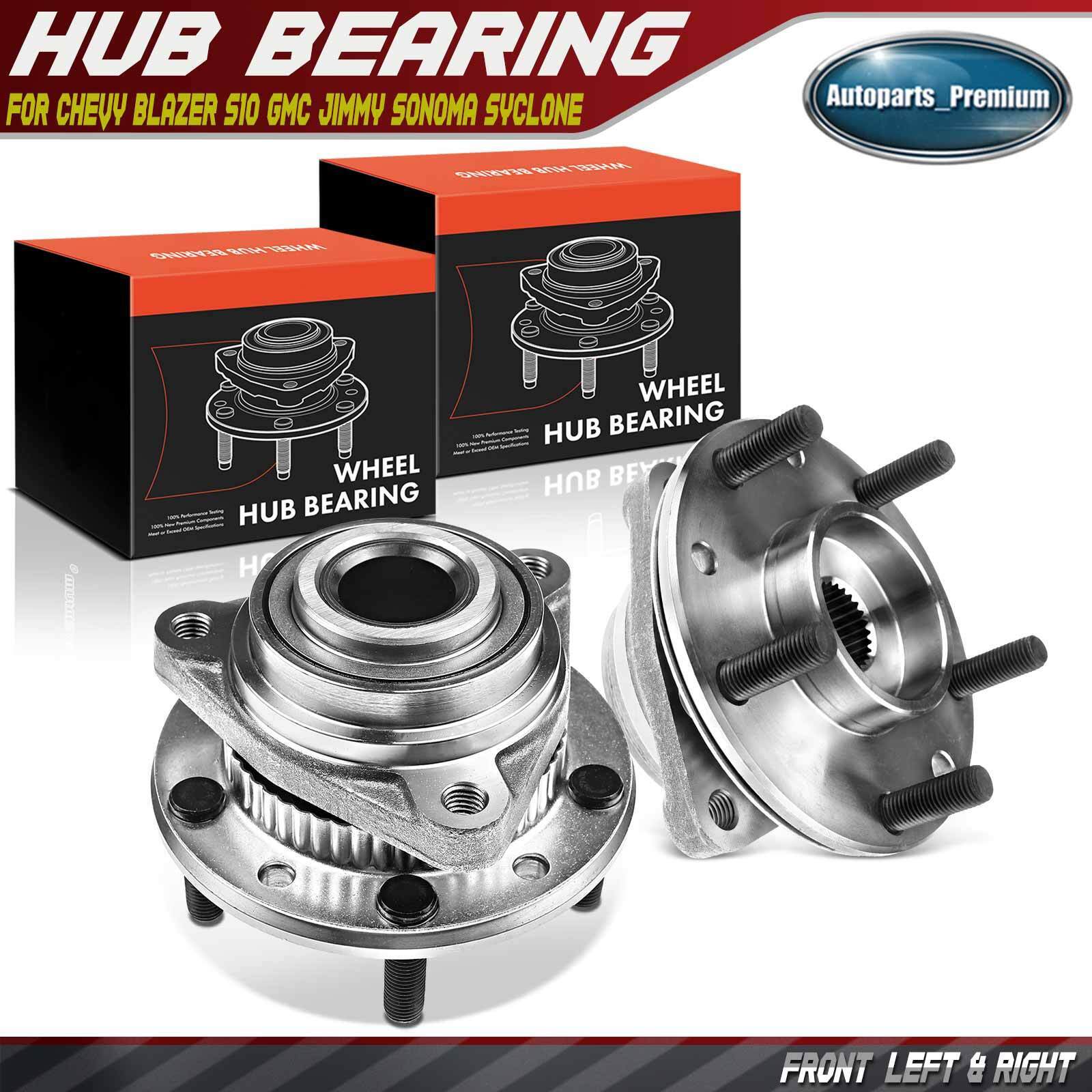 Front L & R Wheel Hub Bearing Assembly for Chevy S10 Blazer GMC S15 Sonoma Olds