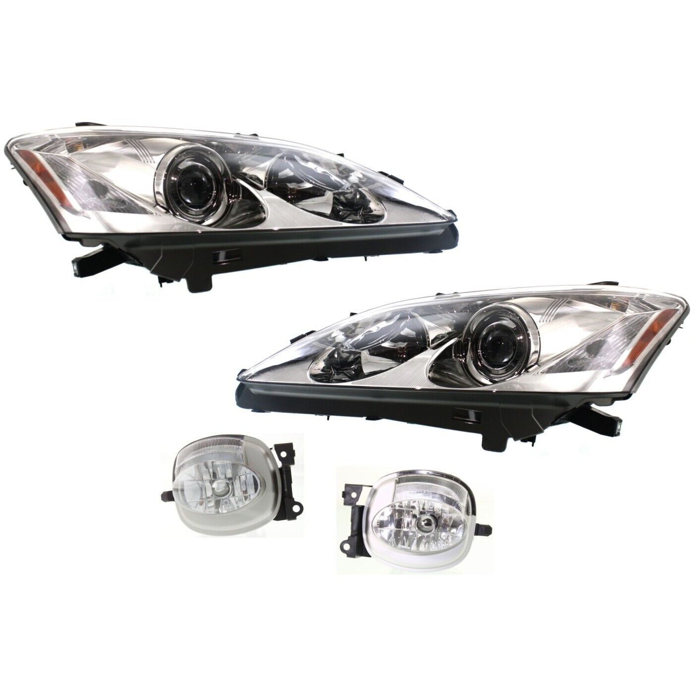 Headlight Kit For 2007-2009 Lexus ES350 Driver and Passenger Side Clear Lens