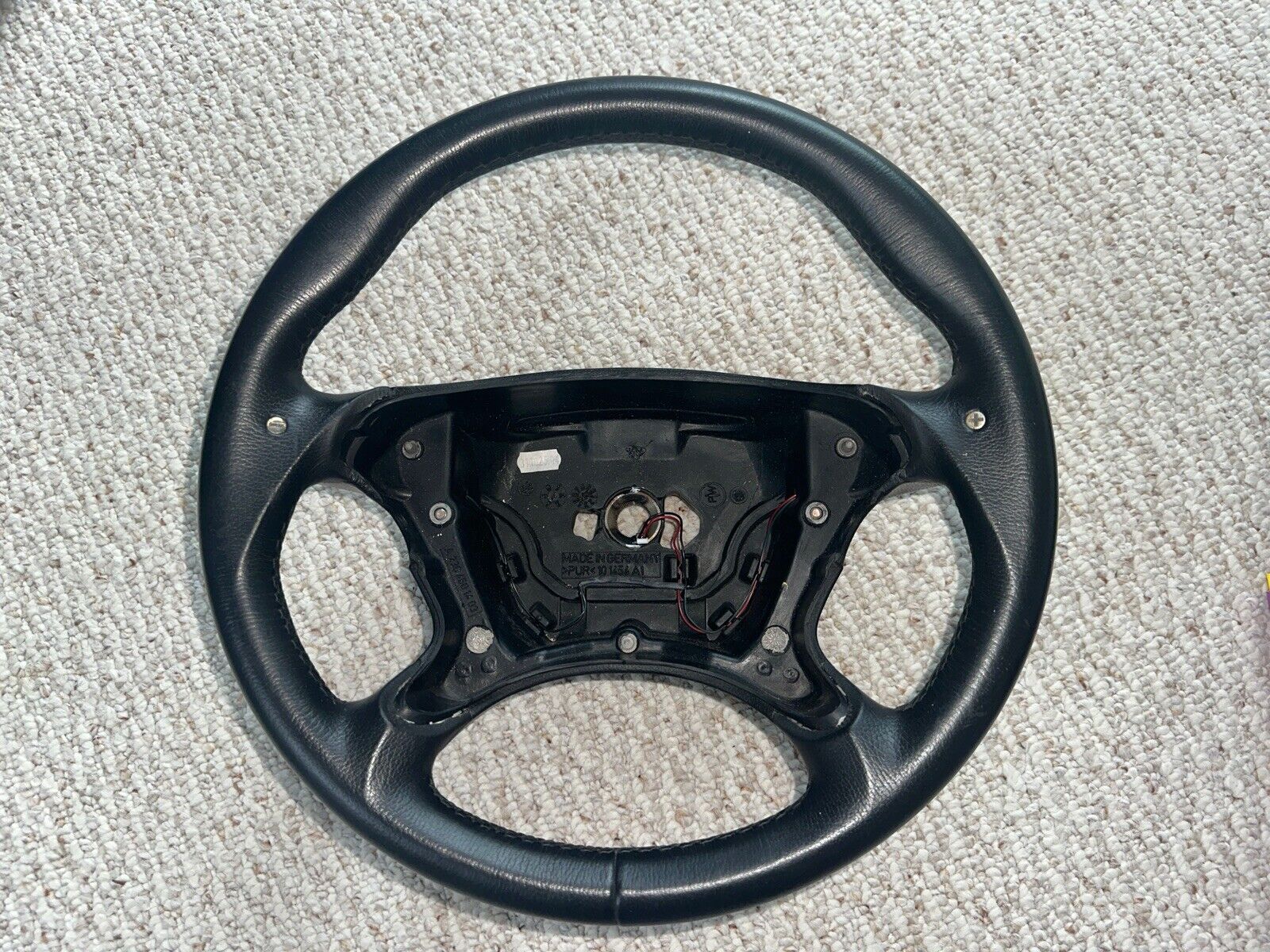 03-06 Mercedes W211 E55 AMG Driver Steering Wheel Black 2114600803 OEM 
