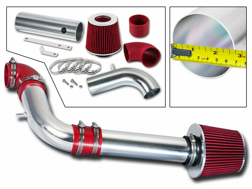 BCP RED 97-03 S-10/Sonoma/Hombre 2.2L Cold Air Intake Induction Kit + Filter
