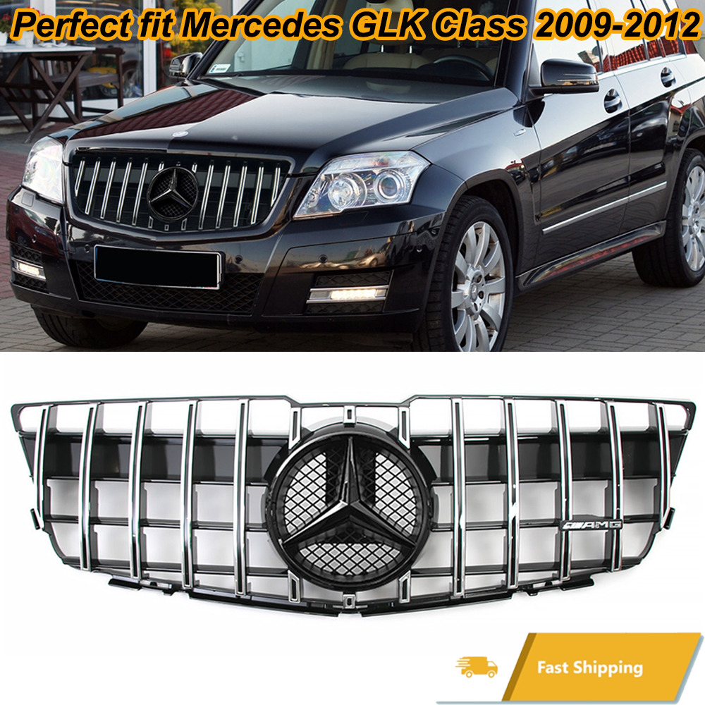 Grille Grill With Emblem For 2008-2012 Mercedes Benz X204 GLK350 GLK300 GLK280