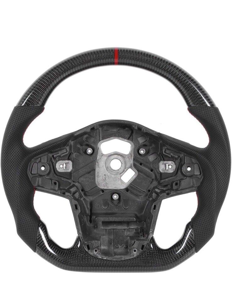 For 2020+ Toyota Supra GR A90 Perforated Leather Carbon Fiber Steering Wheel