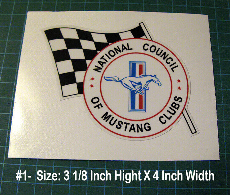 NATIONAL COUNCIL OF MUSTANG CLUBS VINYL DECAL STICKER- 4\