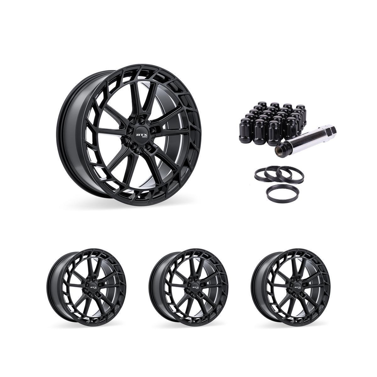 Wheel Rims Set with Black Lug Nuts Kit for 08-11 Lexus GS460 P917426 20 inch