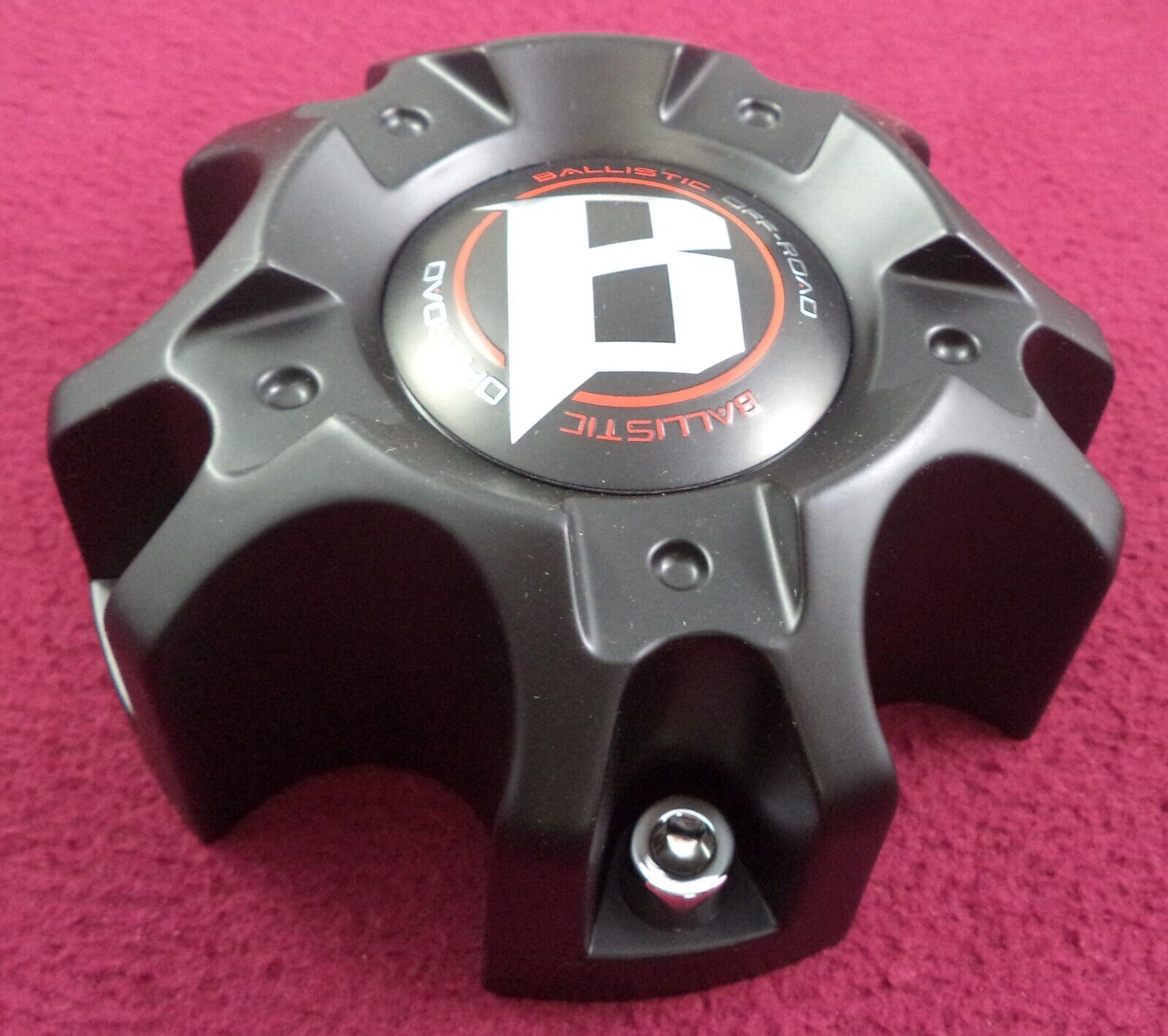Ballistic Wheels Matte Black Custom Wheel Center Cap # CAP-WX02-114.3-127-5H (1)
