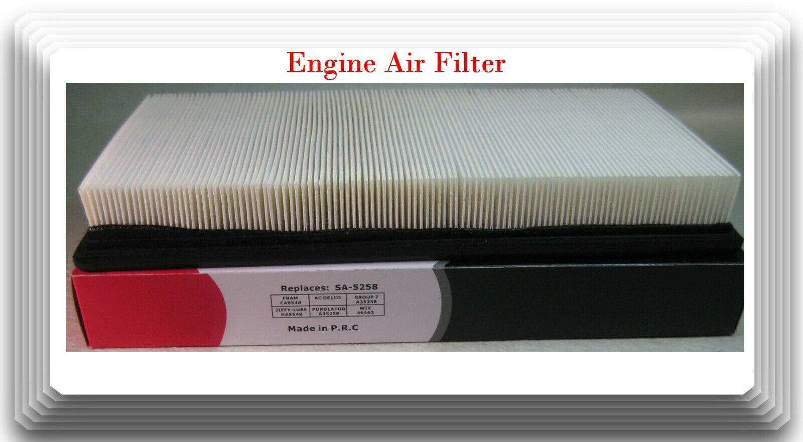 5258 CA8548 46462 Engine Air Filter Fits: Kia Sephia & Spectra L4 1.8L
