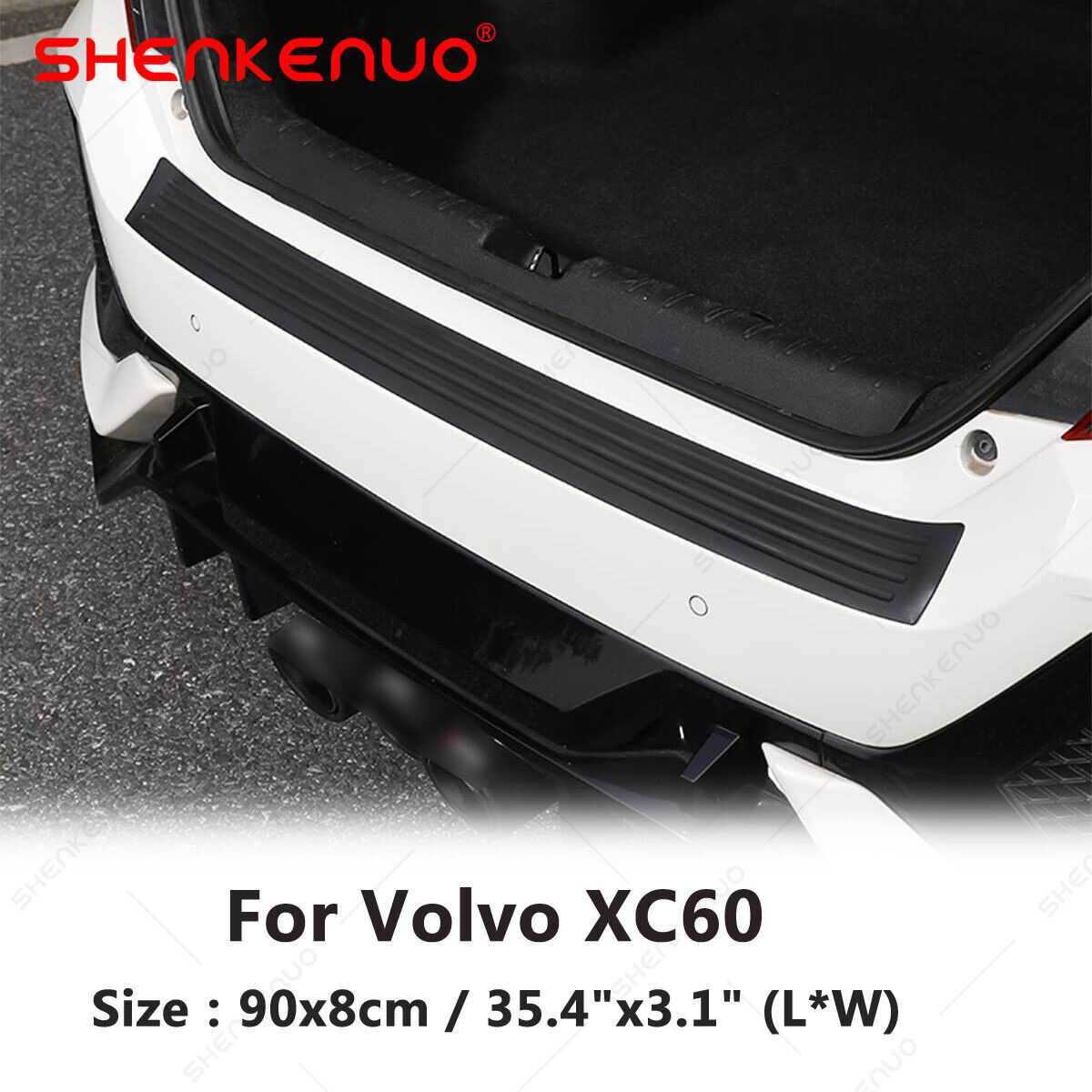 FOR Volvo XC60 2010-2017 Rear Bumper Protector Gard Trim Rubber Cover US Stock