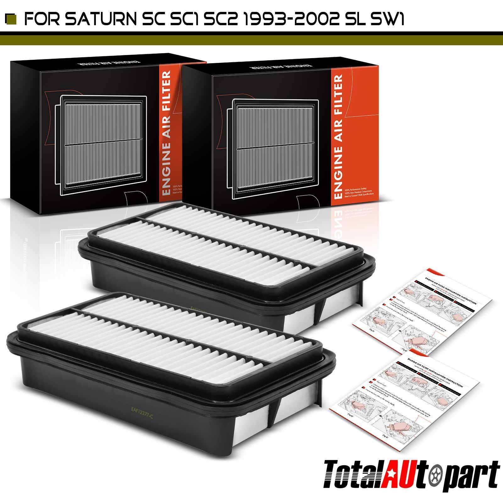2Pcs Engine Air Filter for Saturn SC 1991-1992 SC1 95-02 SC2 SL SL1 SL1 SW1 SW2