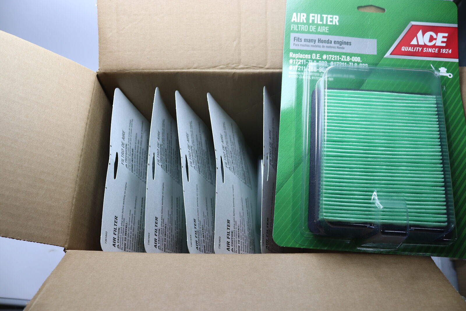 (6-Pk) Ace Engine Air Filter Green Small 490-200-A006