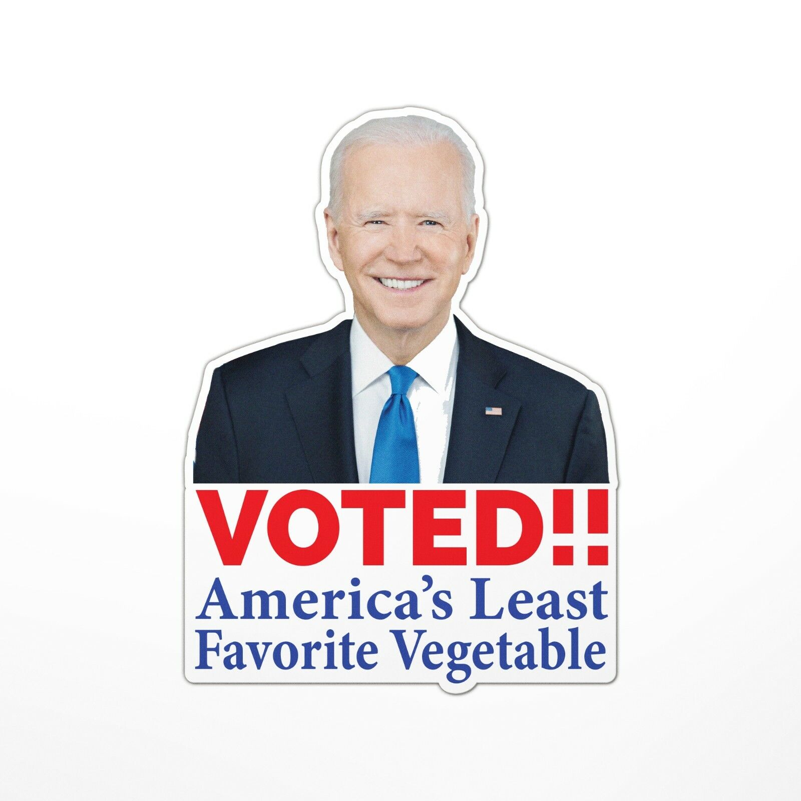 (245item#) Biden Voted America's Least Favorite Vegetable Sticker (funny, Joke)