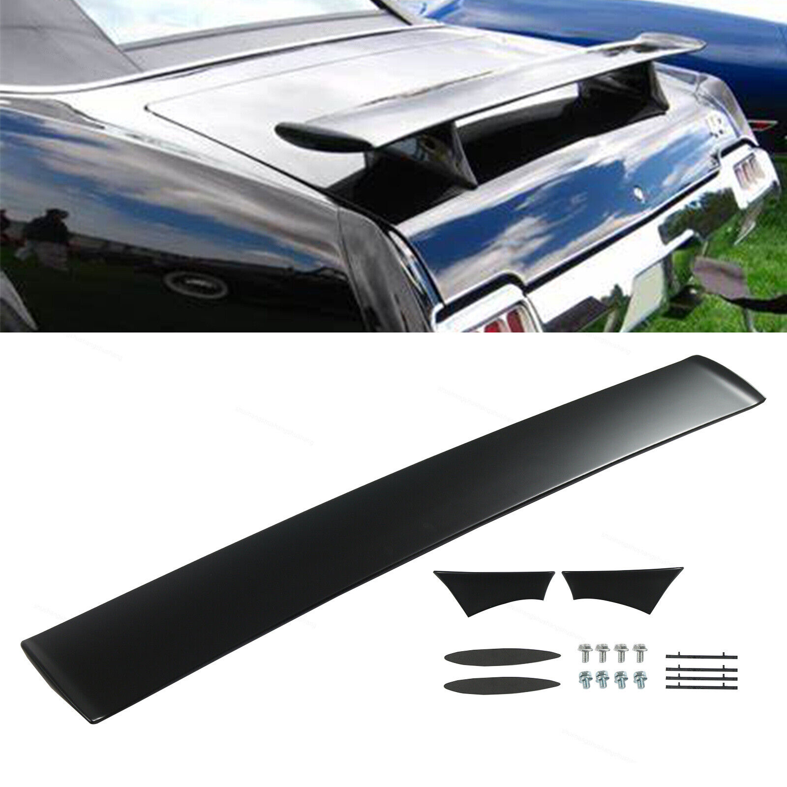 Fit for 1968-1972 Oldsmobile Cutlass / 442 Rear Trunk Lid Spoiler 3 Pieces