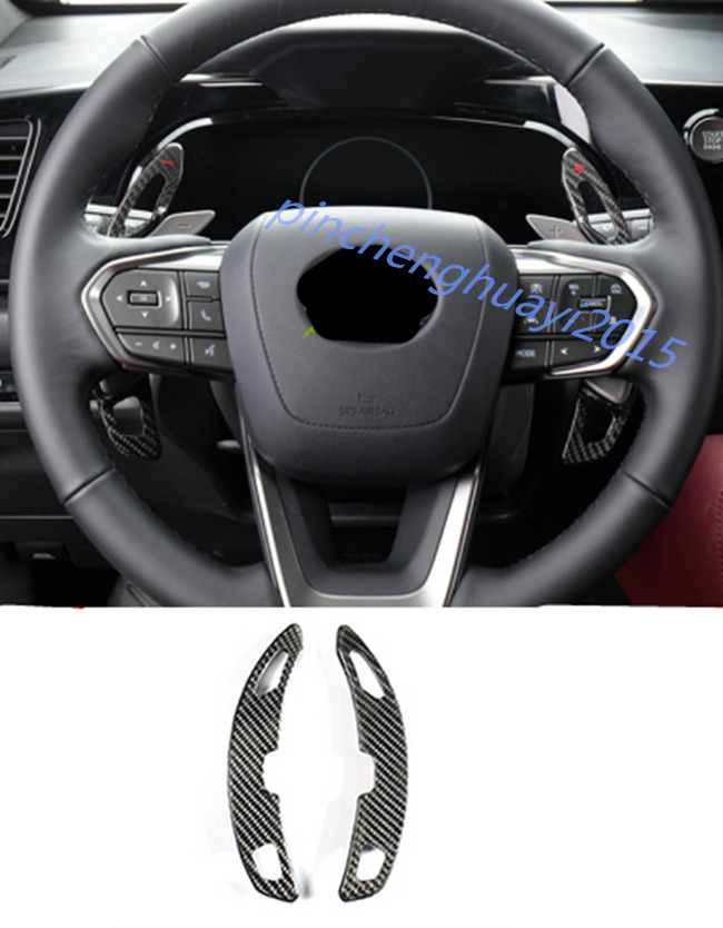 Black Real Carbon Fiber Steering Wheel Paddle Shifter For Lexus NX250 350 22-23