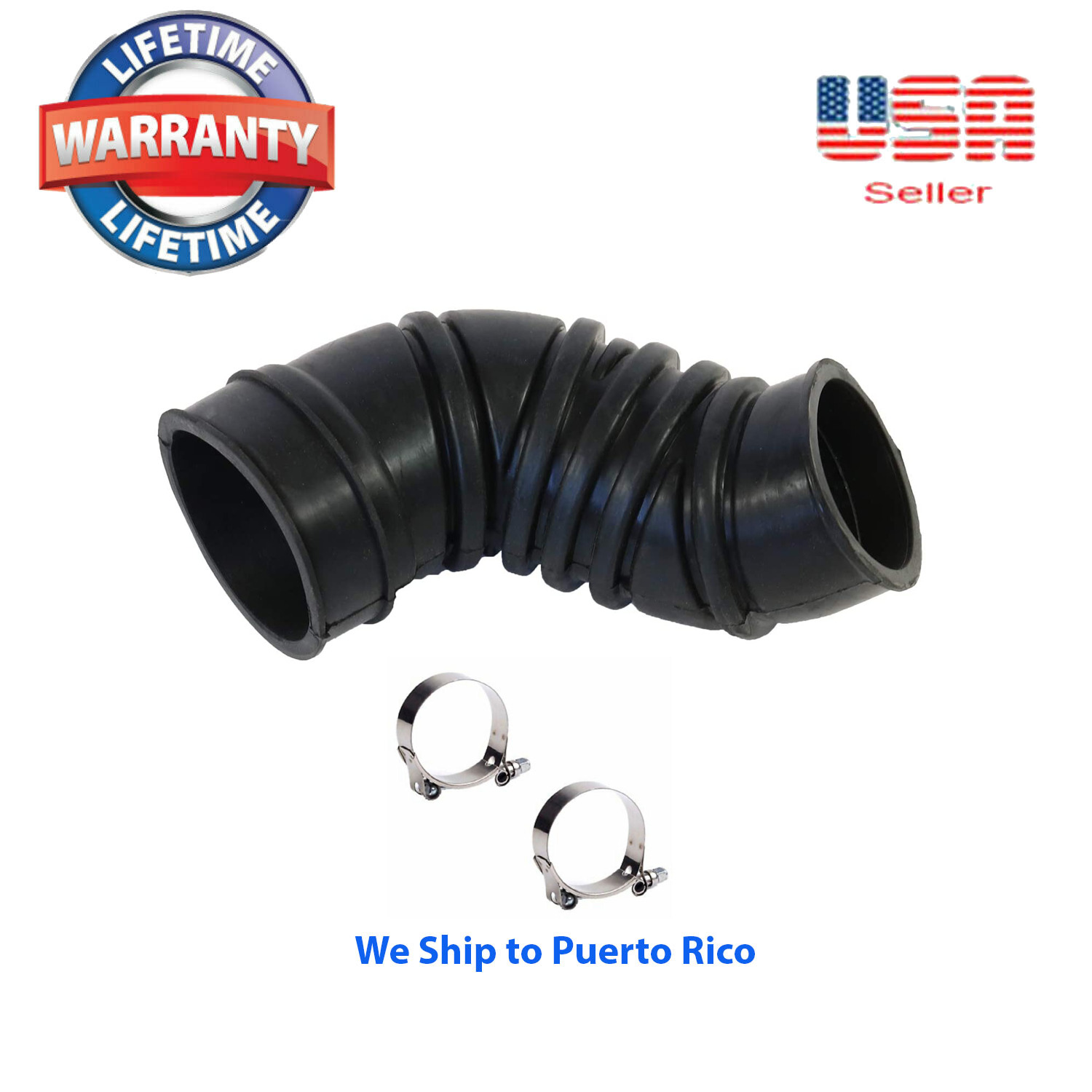 Air Cleaner Intake Hose WITH CLAMPS Fits:Toyota 4Runner 85-88 Pickup 84-88 2.4L