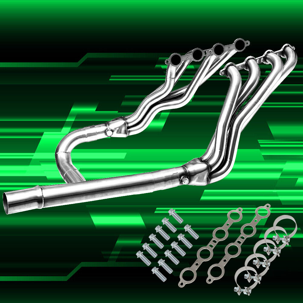 Stainless Long Tube Performance Exhaust Header & Y Pipe Kit 07-13 Chevy/GMC 1500